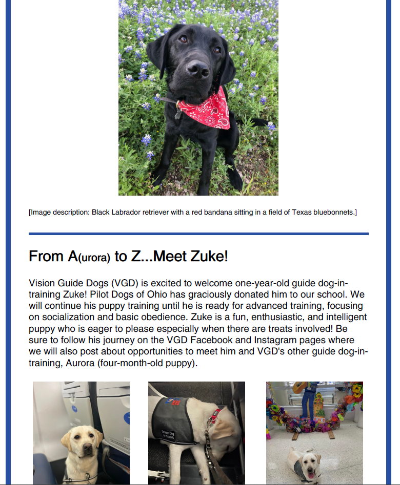 May 2023 - Vision Guide Dogs