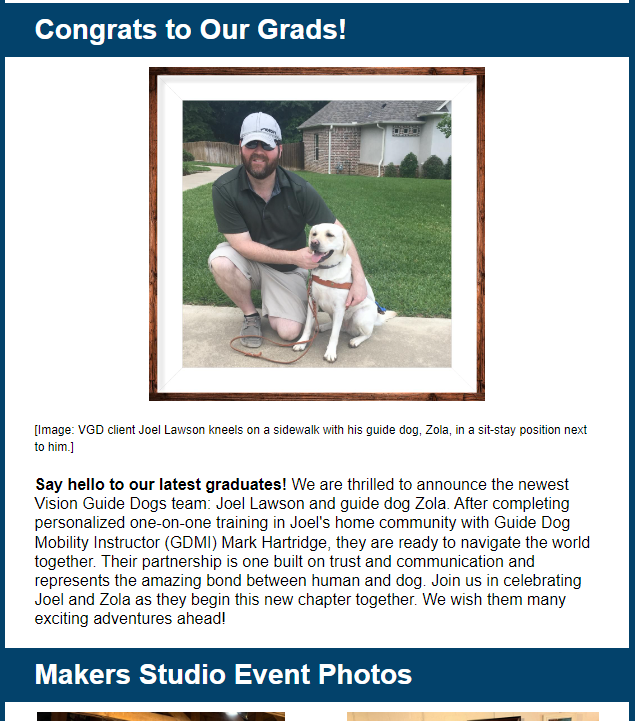 June 2024 Newsletter - Vision Guide Dogs